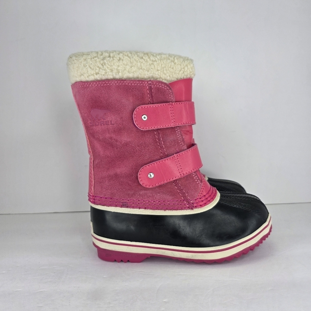 Sorel 1964 Pac Strap Boot Waterproof Suede Patent Winter Boots Childrens Size 12 - Picture 8 of 15